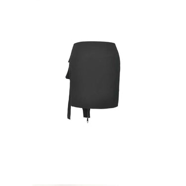 Gothic Rebel Asymmetrical Zip Mini Skirt